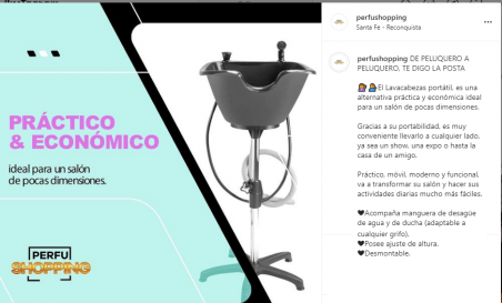 PALANGANA P/PELUQUERIA PORTATIL W1890